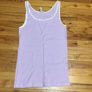 J Crew Lilac Mini Stripes Tank
